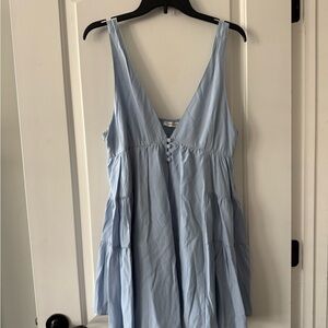 Light Blue Sleeveless Mini Dress